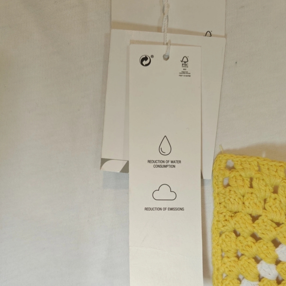 Zara Sz‎ Small Crochet Handmade Pocket Short Sleeve Women's White T-Shirt Top - Picture 6 of 8